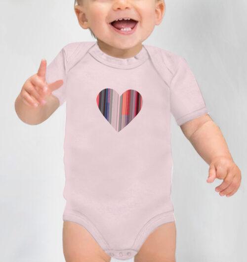 Hearty, Farben & Formen Print auf Baby Bodysuit, Happiness Basics aus Bio-Baumwolle, faibleshop.com