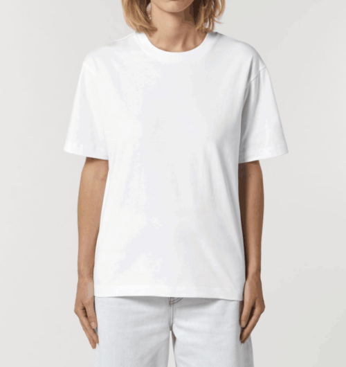 dein wort aus Blumenbuchstaben auf einem organic relaxed shirt, faibleshop.com