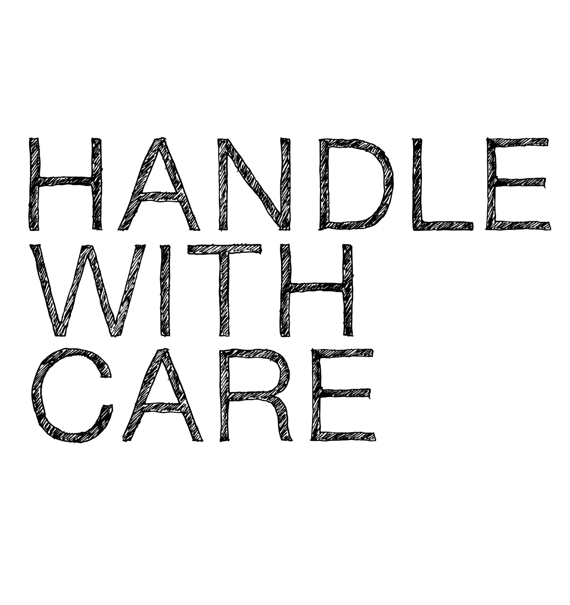 handle with care, Typo & Texte, handmade designs, faibleshop.com
