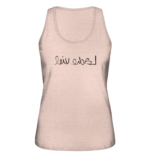Lache viel, Typo & Texte vegan gedruckt auf organic Basics, faibleshop