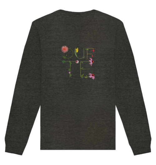 dufte, blumenbuchstaben vegan gedruckt auf organic Basic Unisex Sweatshirt, faibleshop