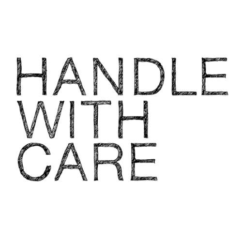 handle with care, typo & texte vegan gedruckt auf organic basics, faibleshop