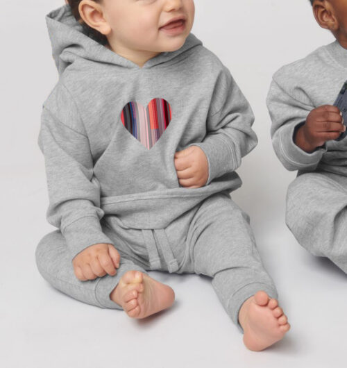 Hearty, Farben & Formen vegan gedruckt auf baby organic hoodie