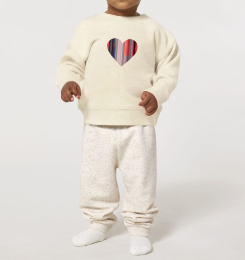 Hearty, Farben & Formen vegan gedruckt auf baby organic sweatshirt