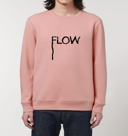 im flow, typo & texte vegan gedruckt auf organic basic Sweatshirt, faibleshop
