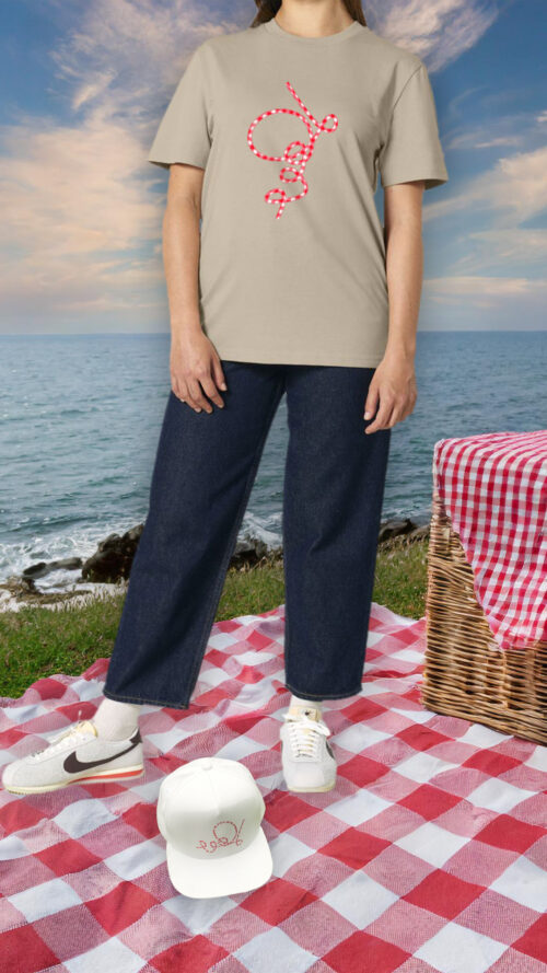 Picknick Design vegan gedruckt auf organic Shirt