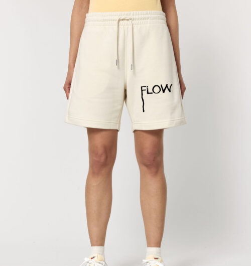 im Flow vegan gedruckt auf Jogger Shorts