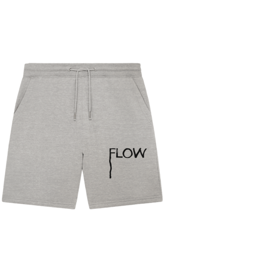 im Flow vegan gedruckt auf Jogger Shorts