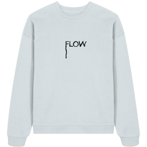 das handgeschriebne design: im flow auf einem oversize sweatshirt