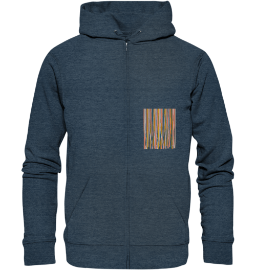 Bild von dem Design, Fransy vegan gedruckt auf einen Hoodie aus Bio-baumwolle mit Reißverschluss