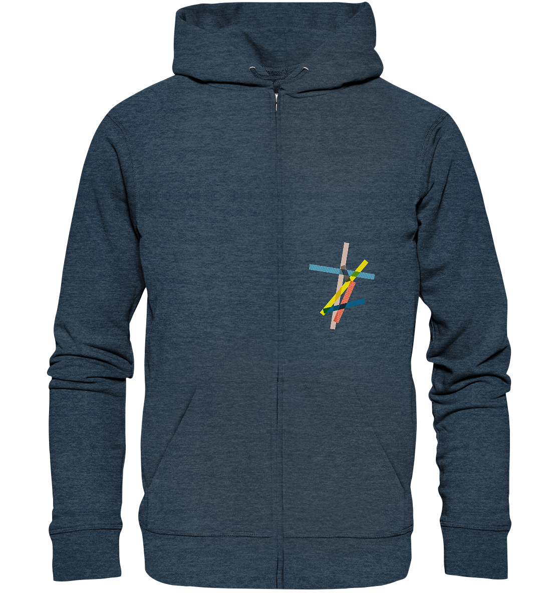 Bild von dem Design, Tapeparty vegan gedruckt auf einen Hoodie aus Bio-baumwolle mit Reißverschluss