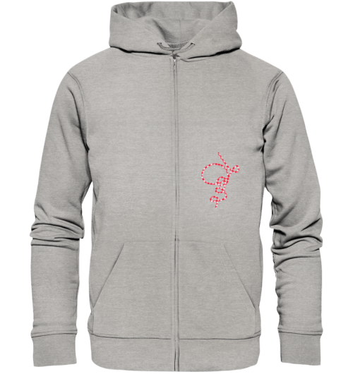 Bild von dem Design, Picknick vegan gedruckt auf einen Hoodie aus Bio-baumwolle mit Reißverschluss