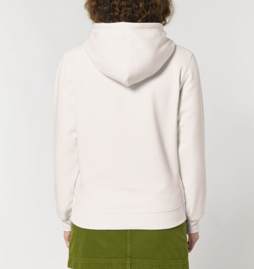 Handgeschriebener Schriftzug "Läuft" mit Farbverlauf von Beige zu Dunkelgrau vegan gedruckt auf Organic Basic Hoodie
