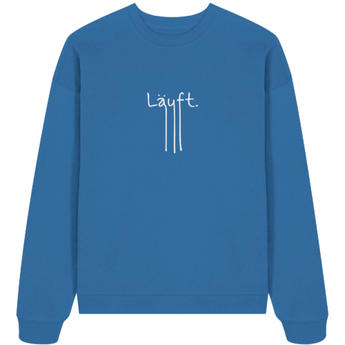 LÄUFT auf Organic Oversize Sweatshirt – Bild 2