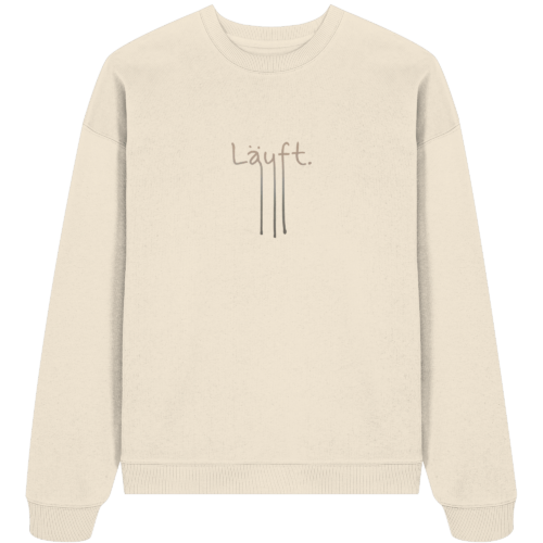 LÄUFT auf Organic Oversize Sweatshirt – Bild 3