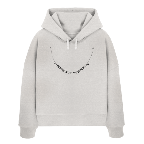 Handgeschriebener Schriftzug "EINFACH NUR RUMHÄNGEN" vegan gedruckt auf Womens Hoodie