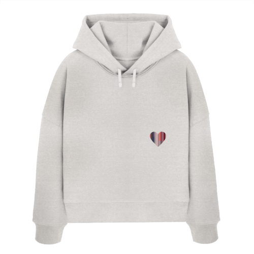 HEARTY auf Womens Organic Boxcut Hoodie – Bild 4