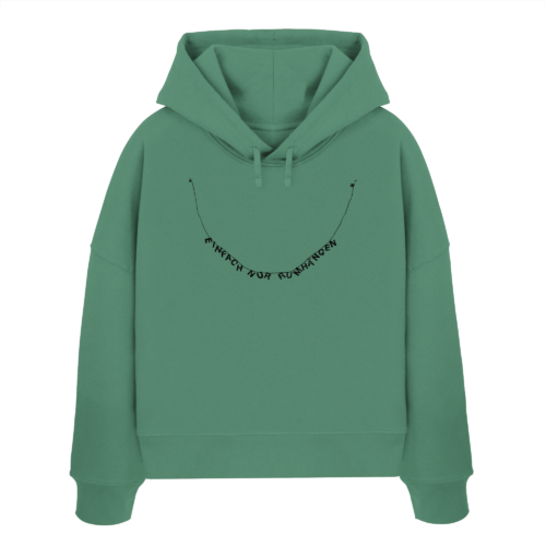 EINFACH NUR RUMHÄNGEN auf Womens Organic Boxcut Hoodie – Bild 4