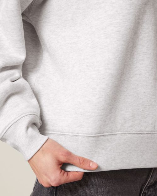 Detail Womans Boxcut Hoodie in der Farbe Cool Heather Grey