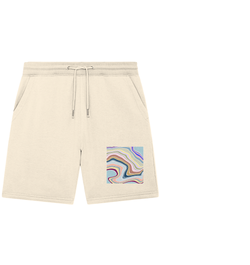 Oh là là – das farbenfrohe Design wird vegan in deiner Größe auf die Shorts in deiner Lieblingsfarbe gedruckt