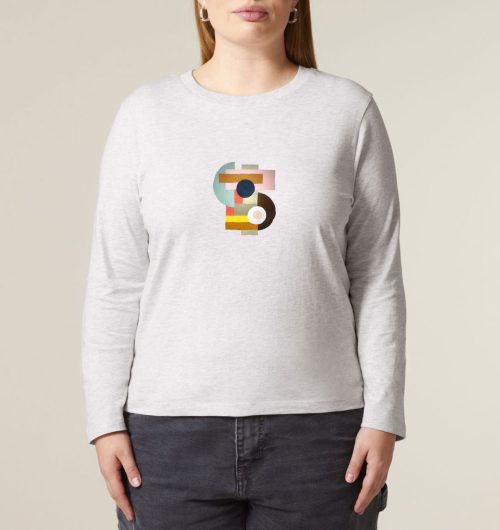 Farbella, das handgemalte Design wird vegan auf das Langarm T-Shirt in der Farbe deiner Wahl gedruckt