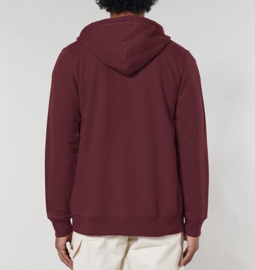 Little Dotties vegan gedruckt auf die Vorderseite von einem organic zipper/ Hoodie mit Reißverschluß
