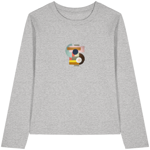 Farbella, das handgemalte Design wird vegan auf das Langarm T-Shirt in der Farbe deiner Wahl gedruckt