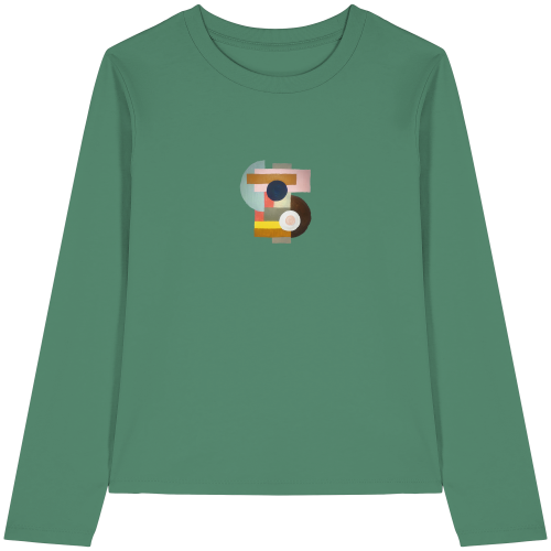 Farbella, das handgemalte Design wird vegan auf das Langarm T-Shirt in der Farbe deiner Wahl gedruckt