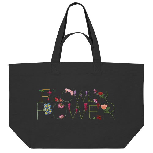 FLOWERPOWER auf Organic Shopping-Bag